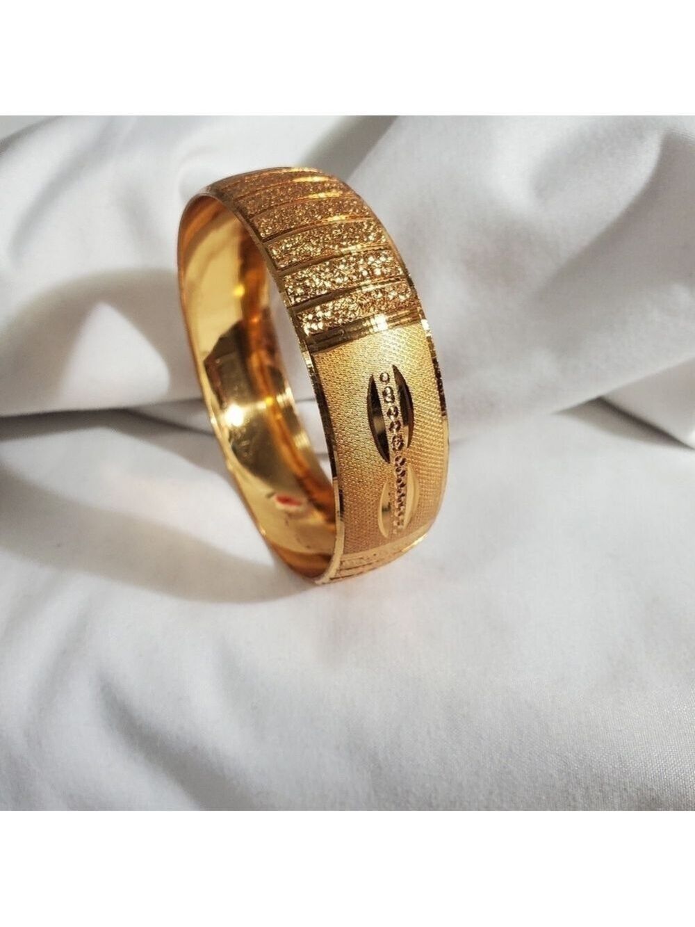 Gold Thick Faux Bangle Bracelet